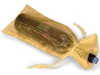 Gold Organza Wine Bags, 6.5 x 15", 10 Pack HIGH Quality A1 bakery supplies