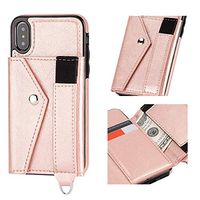 IronSeals AQ Folding Card Slots Leather 2 in 1 Phone Case Cash Wallet with Elastic Webbing Band for Samsung Note 9