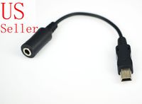 FYL Mini USB to 3.5mm Jack Female Headphone Earphone Audio Adaptor for Mobile Phones