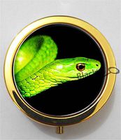 BlackKey Snake 3-Compartment Decorative Pocket Gift Box Case Organizer for Pill, Color 2 -2224