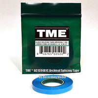 TME Open Reel Audio Splicing Tape Blue Color 1/4" x 82' Green Core Archival for 1/4" Open Reel Recording Tape AC1S94B1C