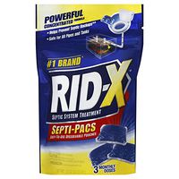 RID-X Septic Tank System Treatment, 3 Month Supply Dual Action Septi-Pacs, 3.2 Ounce, Pack of 4
