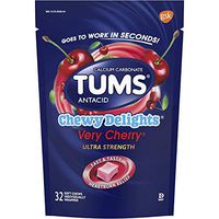 TUMS Chewy Delights Ultra Strength Soft Chews, Very Cherry 32 ea (Pack of 2)