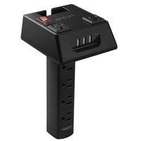 Combined Desk Power Strips, 2-in-1 Split Recessed Power Outlets, Desktop Charging Power Station, Power Supply Socket Black