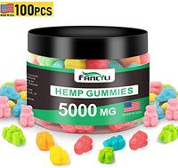 Premium Hemp Gummies Fancyli 5000mg-50mg Per Gummy-Made & Grown in USA- Organic Hemp Extract Infused - Relaxing, Pain Relief 100Sweet 12OZ