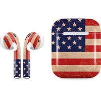 Skinit Decal Audio Skin for Apple AirPods with Lightning Charging Case - Officially Licensed Skinit Originally Designed Distressed American Flag Design