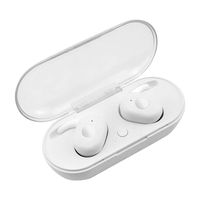 TWS Twins Bluetooth 5.0 Earbuds【True Wireless Stereo】 with HiFi Stereo Wireless Charging Box Headphones Waterproof in-Ear Built-in Mic Headset Premium Sound (Black) (White)