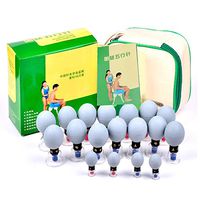 18 Cups Household Cupping Vacuum Suction Therapy Acupressure Cup TCM Acupuncture and Moxibustion Cupping Set Health Care (18)