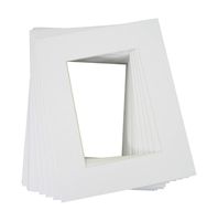 100 pcs of 5x7 Pre-cut for 4x6 Single Mat light cream