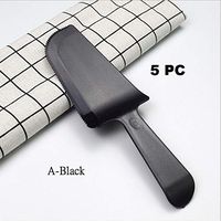 Wonderful Deluxe Disposable Plastic Tableware Premium Cake Knives Cutlery For Party & BBQ - 5 PC (A-Black)