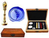 MNYR Fancy Feather Luxury Wood Box Rose Gold Metal Peacock Wedding Invitations Gift Cards Paper Stationary Envelope Seals Custom Logo Wax Seal Sealing Stamp Wax Sticks Melting Spoon Wood Gift Box Kit