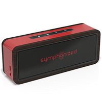 Symphonized NXT 2.0 Bluetooth Wireless Portable Speaker, Dual-Driver Audio Player, AUX Cable Included for Wired Listening, Universal Compatibility (Red)
