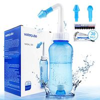 Antauge Neti Pot Sinus Rinse Kit, 300ml Nasal Wash Cleaner Bottle with 30 Salt Packets & Sticker Thermometer