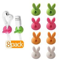 Cable Clips Desktop Color(8 Pack),Cable Clips Cord Organizer,Wire Holder for Table,Desk,Wall,Car,Computer,Phone Charging Cable,USB Cable,Mouse,Headphone,Office,Cubicle,Nightstand,ect.