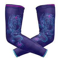 LEVEIS Japanese Dragon Arm Sleeves UV Protection for Men Women Sunblock Protective Gloves Running Golf Cycling Driving Long Arm Cover 1 Pair