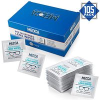 Lens Cleaning Wipes - [105 Pack] Pre Moistened Cleansing Cloths and Individually Wrapped Eyeglass Cleaner Wipe Pads for Phones, Tablet Screens, Helps Clean Cameras, Electronics, Photo Lens and Optics
