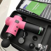 Qbylyf Massage Stick Massage Stick Massage Gun for Athletes, Percussion Massager Gun, Handheld Deep Tissue Muscle Massager Relieves Trigger Points, Muscles Nagging Injuries Scar (Color : Pink)