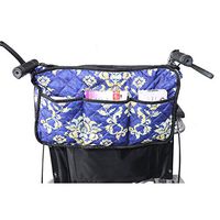 Fushida Wheelchair Side Bag, Double Quilted Walker Storage Bag, Wheelchair Armrest Pouch for Disabled Elderly, Tote Bag and Wheelchair Accessories Organizers(Bllue, FGJ177)