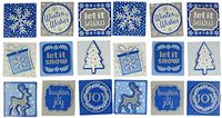 Hanukkah/Secular/Blue and White Self Stick Gift Tags - Pack of 36
