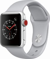 Apple Watch Series 3 Aluminum case 38mm GPS ONLY (Silver Aluminum Case with Fog Sport Band) (Renewed)