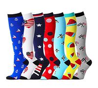 15-20mmHg Compression Socks for Women and Men -7 Pairs Compression Socks for Nurses Running, Athletic, Nursing, Varicose Veins, Travel, Pregnancy