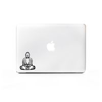 (2X) StickAny Laptop Series Buddha Thin Sticker for MacBook Pro, Chromebook, Surface Pro, and More (Black)
