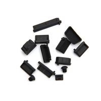 GerTong 13 Piece/Set Dustproof Cover Stopper Universal Anti-Dust Silicone Plugs for PC Laptop and Notebook Computers (Black)