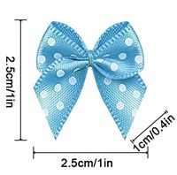 Pre-Tied Blue Satin Ribbon Gift Bows (Pack of 50)