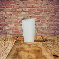 16 oz Paper Coffee Cups - White Hot Drink Disposable Cups - Hot Cup Factory - 50 Count