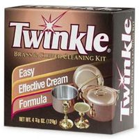 Twinkle Brass & Copper Cleaning Kit, Easy Effective Cream Formula, 4.38-Ounce Box (LimitedQuantity Pack of 4)
