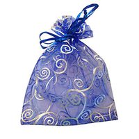 Blue/Silver Print 6 by 4.5 inches