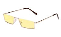 Eyekepper Blue Light Blocking Reading Glasses Half-Rim Computer Readers Eyeglasses-Yellow Tinted Lens Reading Glasses (Gold, 1.00)