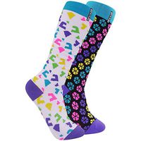 Designer Compression Socks,WXXM Womens Athletic Running Socks for Nurses Medical Graduated Nursing Compression Socks for Travel Running Sports Socks WXXM 2 Pairs