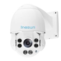 Inesun Outdoor PTZ IP Camera 2MP HD 1080P 10X Optical Zoom PTZ Security Camera IP66 Waterproof 164ft IR Night Vision P2P Onvif Motion Detection