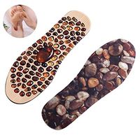 Massage Insole Rubber Cobblestone Acupressure Point Design Reflexology Foot Decompression Pain Relief Adult Pedicure for Men and Women,EUR:41to45