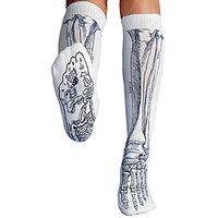 Medical Anatomical Unisex Adult Bone Socks (White)