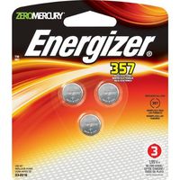 NEW ENERGIZER 357 3V BATTERY 3-PKZERO MERCURY (Home & Office)