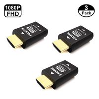 EVanlak Hdmi Edid Emulator Passthrough Eliminated Emulator Adapter 3rd Generrtion Work with Mac Thunderbolt to HDMI Switches/Extender/AV Receiver/Video Splitters -1920X1080@59hz-3pack