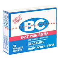 BC Fast Pain Relief, 50 Powder Sticks Per Pack (4 Packs)