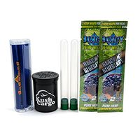 Bundle - 4 Items - Juicy Flavored Blueberry Hemp Wraps with Juicy Wrap Roller and KC Pop Top (4 Packs)