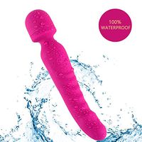 Heating Tail Computer LED Vibrator -7 Speed USB Cable Rechargeable Waterproof Wand Massager Design for Various Occasion. (Pink)