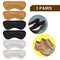 Heel Grip Liner Insert for Shoes Too Big, Cushions Inserts, Shoe Filler Improved Shoe Fit and Comfort, Prevents Chafing and Blisters -3Pairs (Khaki, Black, Cream-Color)