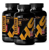 Muscle Mass pre Workout - CREATINE TRI-Phase (3X Formula) - Creatine for Mass Building - 3 Bottles 270 Tablets