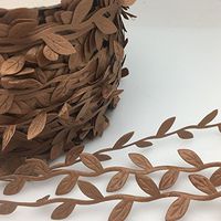 FQTANJU 100 Yards Leaf Ribbon, Coffee