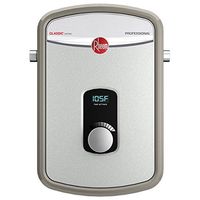 Rheem RTEX-13 13kW Electric Tankless Water Heater 240V Ext Adj Temp 1/2 in. Comp Con