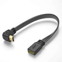 URWOOW HDMI Adapter 90 Degree 4K Male to Female HDMI Connector 270 Degree Extender Right Angle 6 Pack Combo L-Type HDTV Converter - 1 Feet