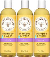 Burt's Bees Baby Shampoo & Wash, Calming Tear Free Baby Soap - 12 Fl Oz Bottle (Pack of 3)