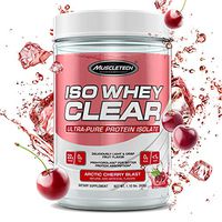 Muscletech Iso Clear Hydrolyzed Protein Drink Mix Powder, Ultra-Pure Isolate, Light and Refreshing, Keto Friendly, Arctic Cherry Blast, 19 Servings (22g)