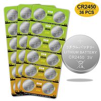 CR2450 Battery 3v Lithium Coin Cell Batteries - High Capacity 700mAh Button Cell Battery 3 Volt CR2450 Batteries for Flameless Tea Light Candles, Remote, Window Sensor 36 Pack