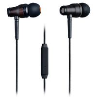 ESMOOTH Wood In-Ear Headphones Noise Cancelling Earphones Ear Buds Wired Earbuds with Microphone HD Bass Headset Black cable